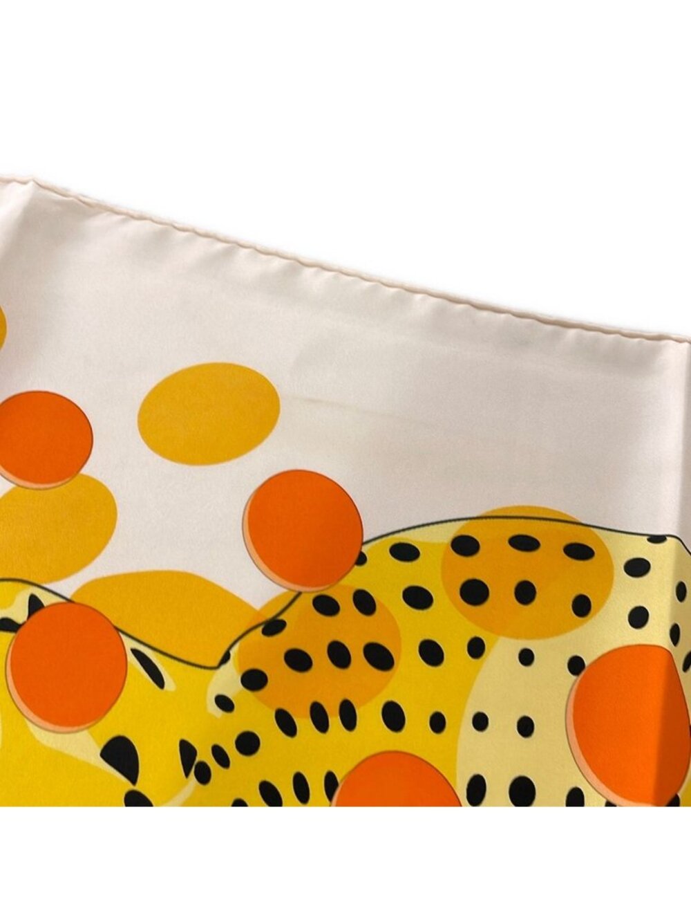 Hermes Scarf Carre 90 Ivory Orange Multi Hola Flamenca - Picture 5 of 6